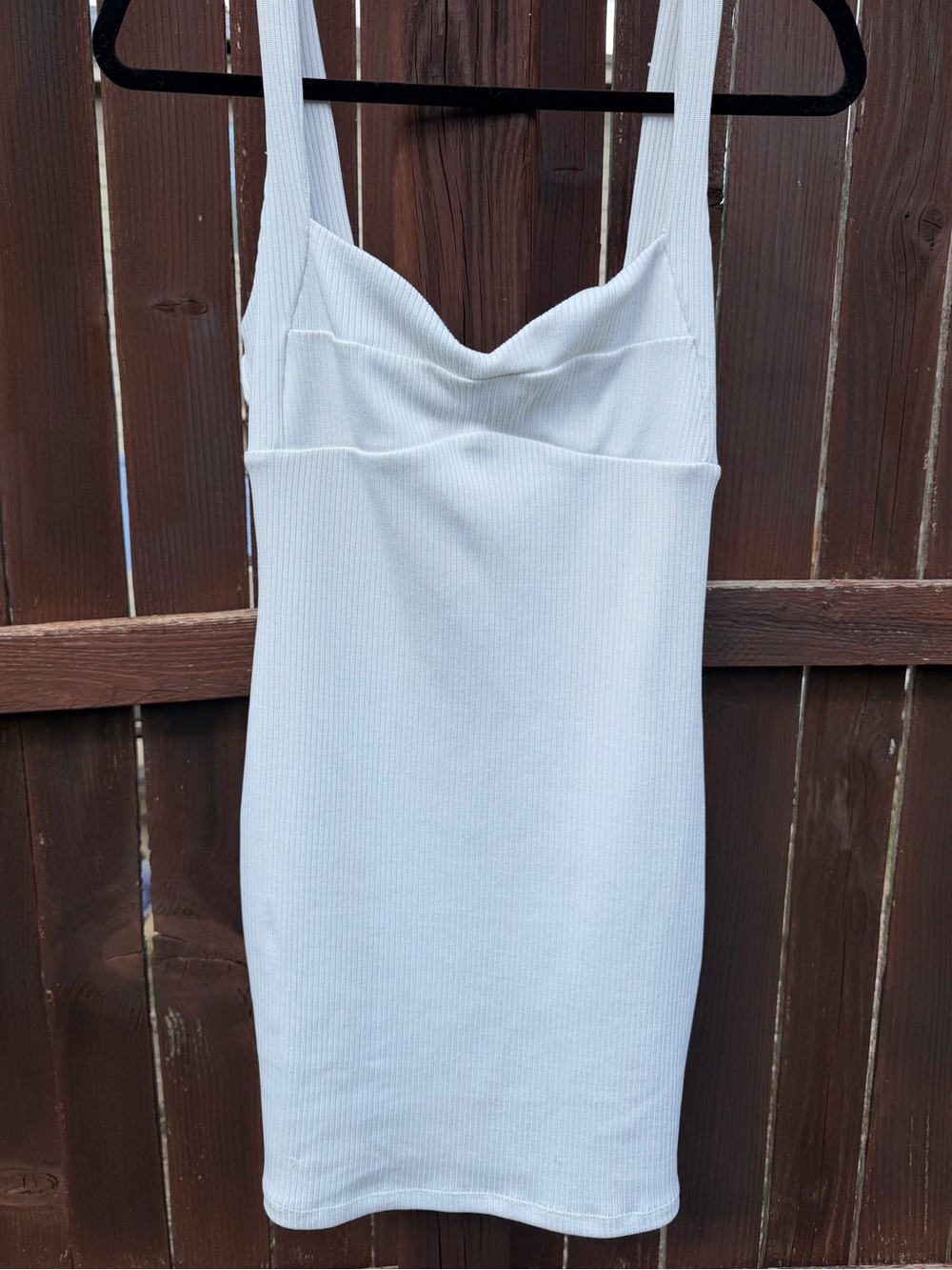 Forever 21 White Ribbed Slip Dress